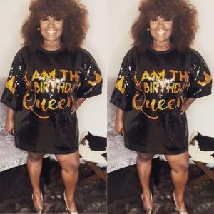 Sequin Birthday Queen Dress